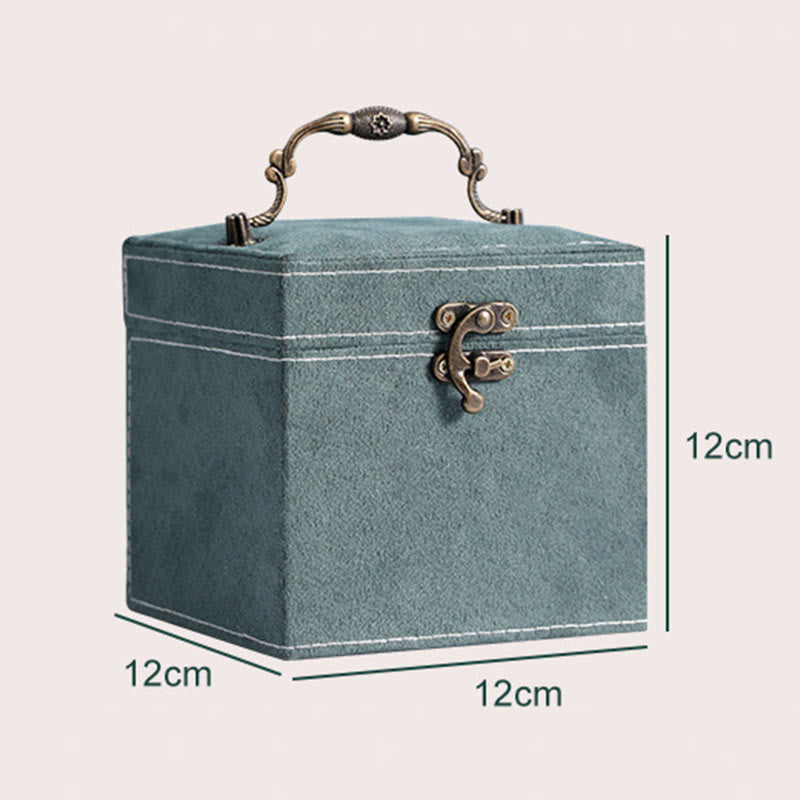Dreilagiger Schmuckkästchen-Organizer aus Flanell | Zen Decor