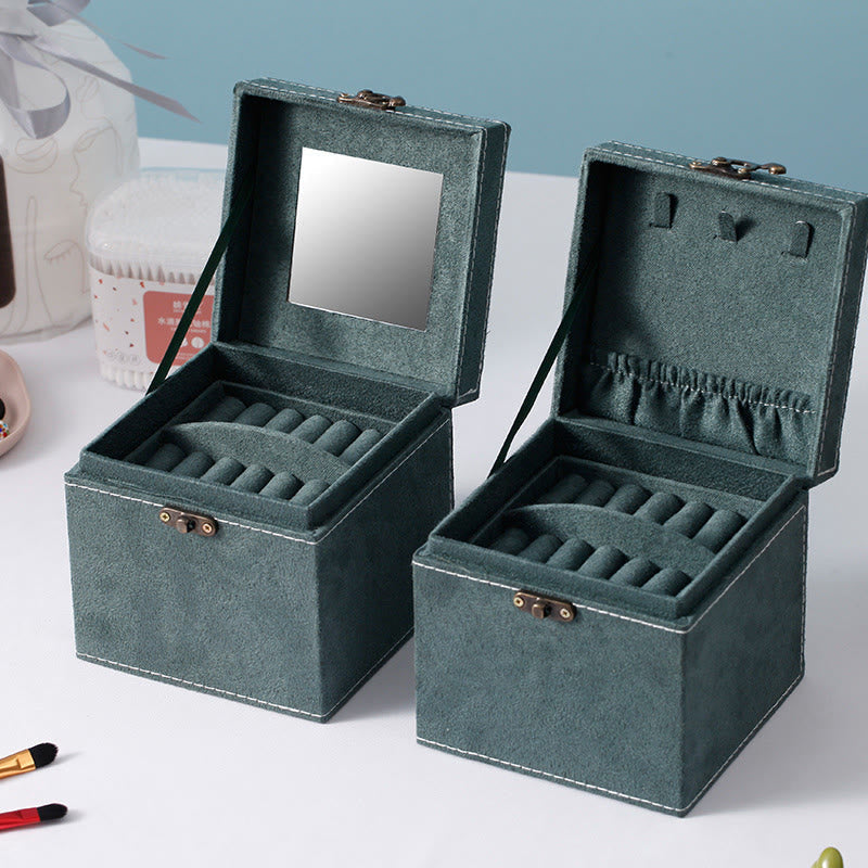 Dreilagiger Schmuckkästchen-Organizer aus Flanell | Zen Decor