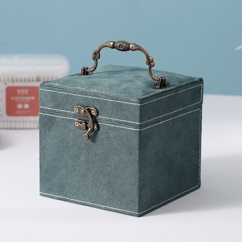 Dreilagiger Schmuckkästchen-Organizer aus Flanell | Zen Decor