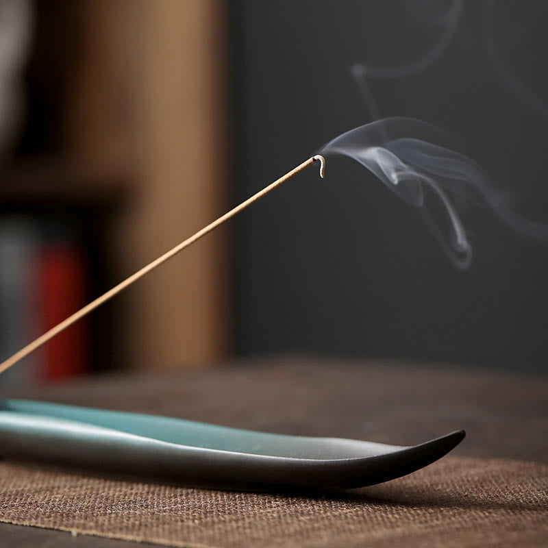 Räuchergefäß aus Keramik mit drei Steinen für Meditationsbedarf