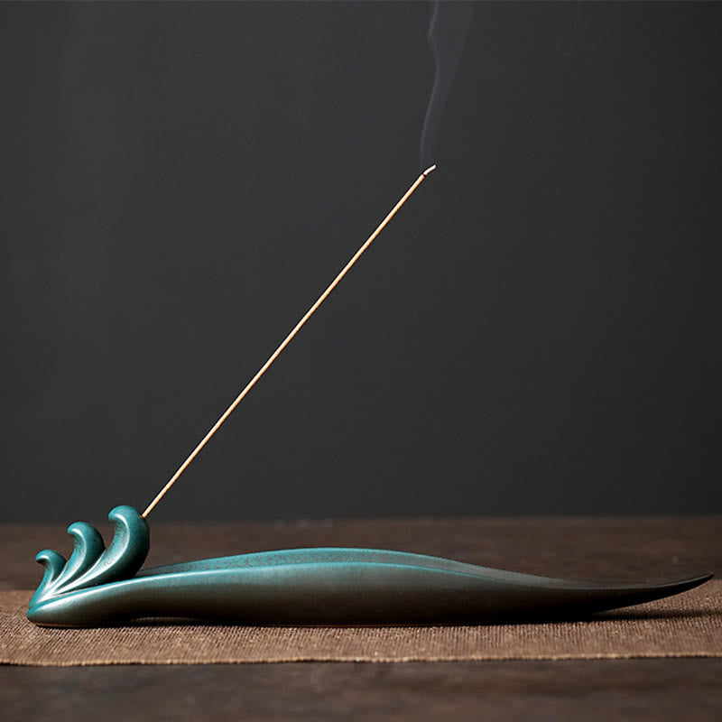 Räuchergefäß aus Keramik mit drei Steinen für Meditationsbedarf