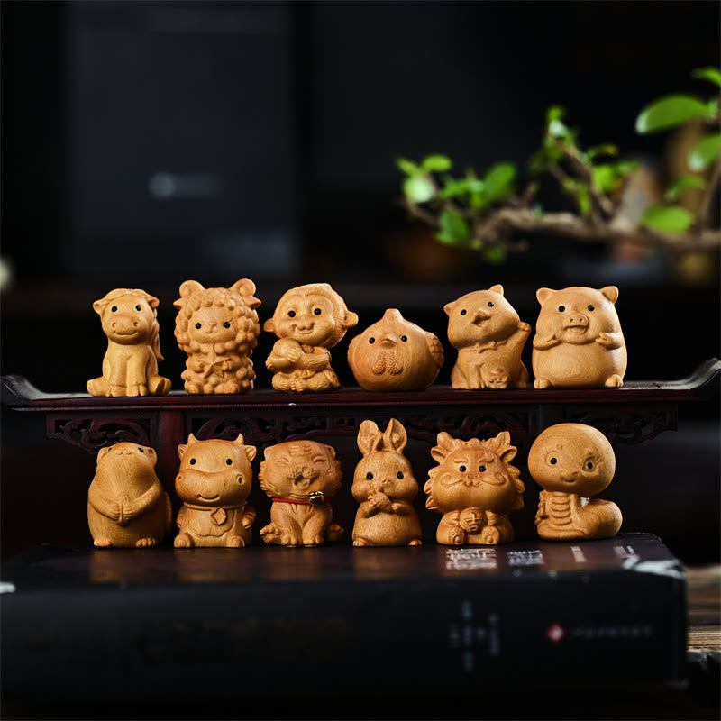 Chinesische Tierkreiszeichen Mini Tier Wohlstand Dekoration