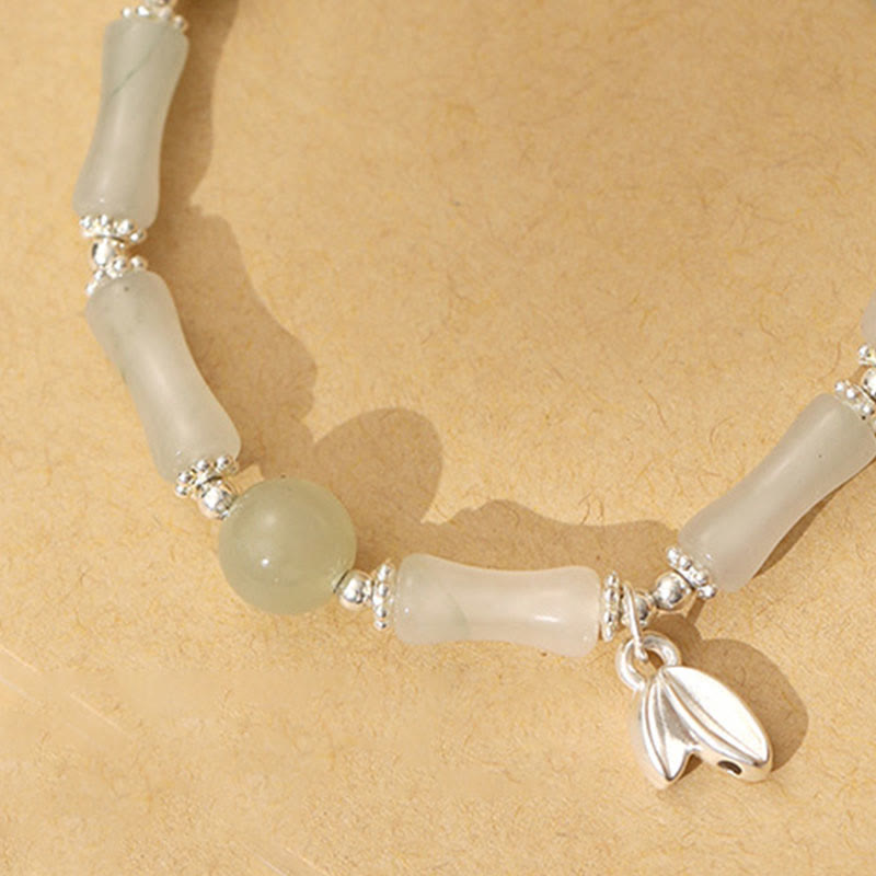 Tianshan Jade Bambus Glücksarmband | 14-16cm Damen