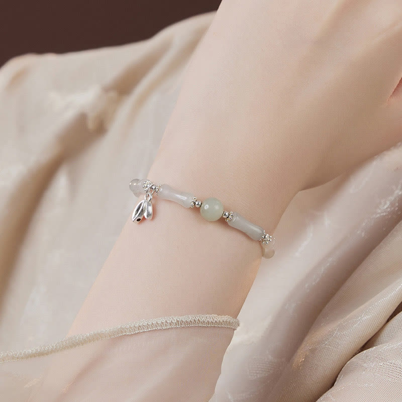 Tianshan Jade Bambus Glücksarmband | 14-16cm Damen