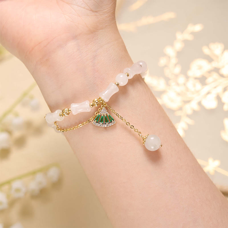 Tianshan Weißes Jade-Glückssegen-Bambusarmband