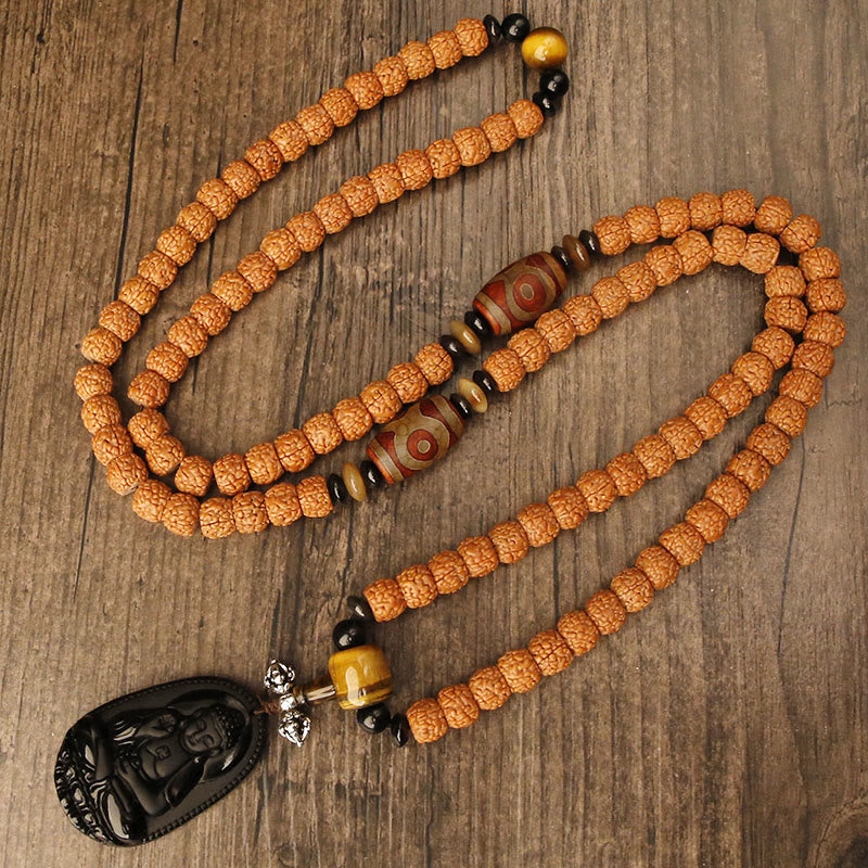 Tibet 108 Perlen Bodhi Seed Zodiac Charm Mala Armband