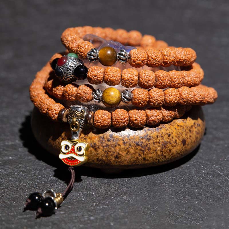 Tibet 108 Perlen Bodhi Seed Zodiac Charm Mala Armband