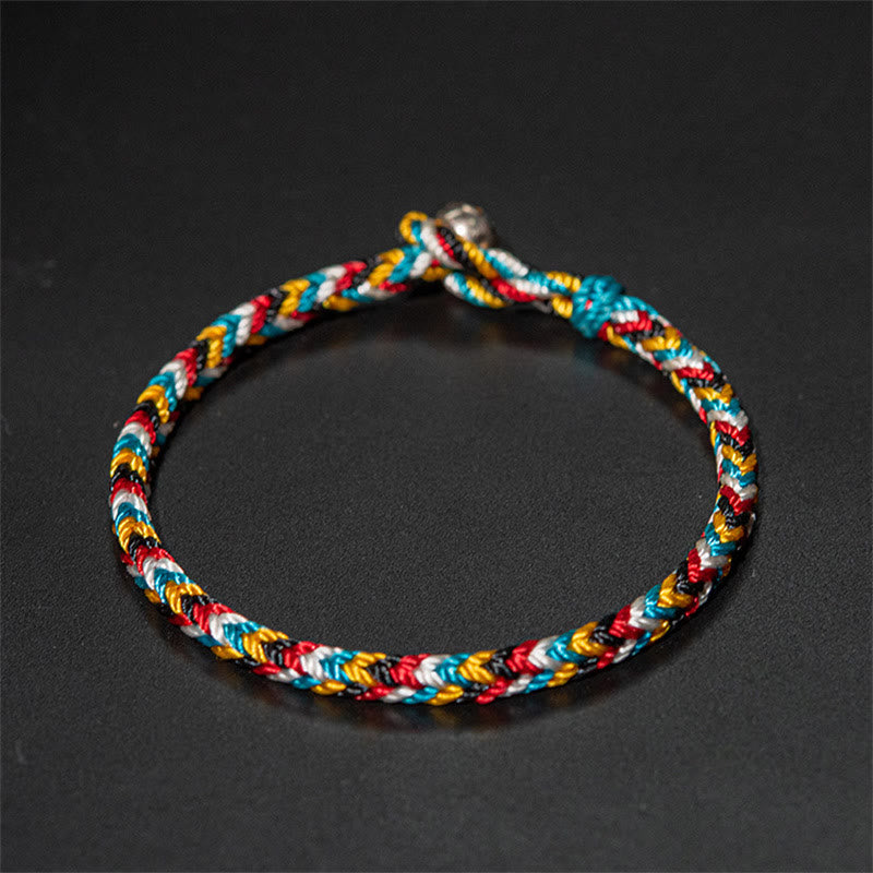 Tibetisches handgefertigtes Schutzarmband mit roter Schnur, 16 cm