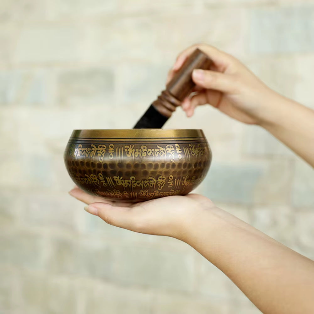 Nepal Handmade Tibetan Bowls Large Brass Singing Bowl Buddhist Meditation Sound Therapy Chakras Healing Sound Bowls Mindfulness