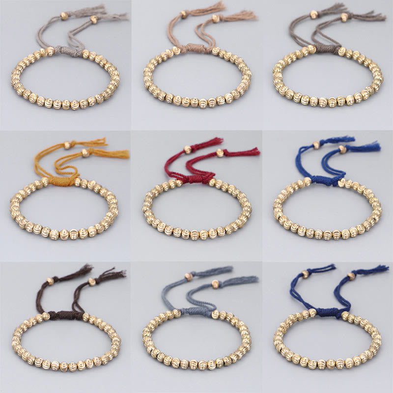 Spirituelles Armband aus tibetischen Kupferperlen für Glück und Ausgeglichenheit