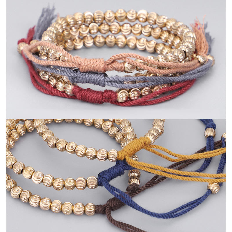 Spirituelles Armband aus tibetischen Kupferperlen für Glück und Ausgeglichenheit