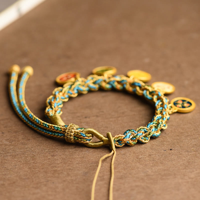 Tibetisches spirituelles Armband mit den fünf Göttern des Reichtums