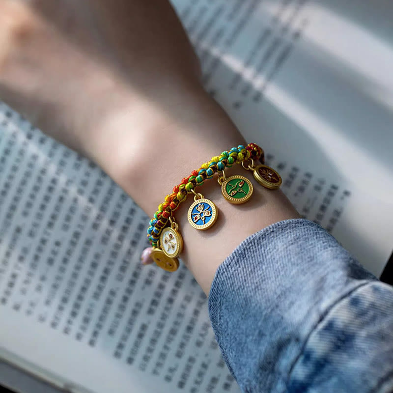 Tibetisches spirituelles Armband mit den fünf Göttern des Reichtums