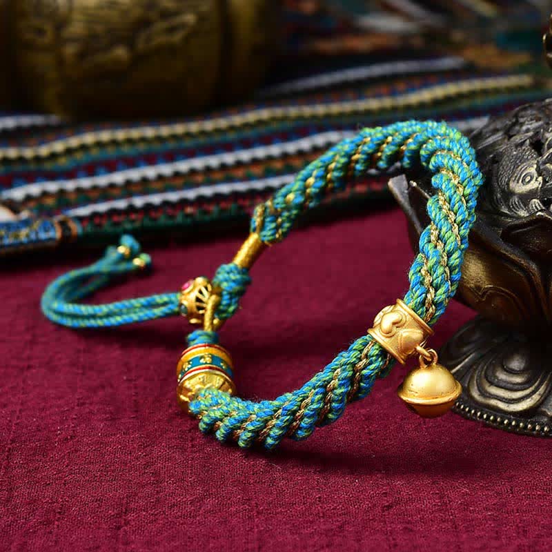 Tibetisches handgefertigtes Glücksschutz-Thangka-Gebetsarmband