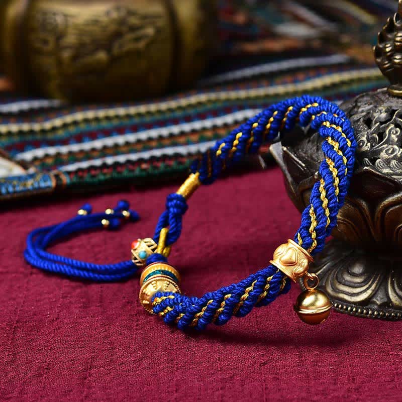 Tibetisches handgefertigtes Glücksschutz-Thangka-Gebetsarmband