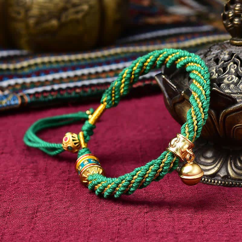 Tibetisches handgefertigtes Glücksschutz-Thangka-Gebetsarmband