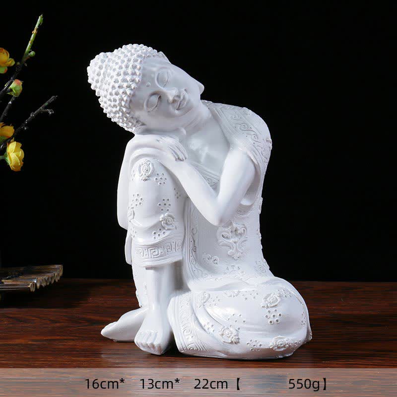 Tibetische meditierende Buddha-Statue aus Kunstharz „Serenity“