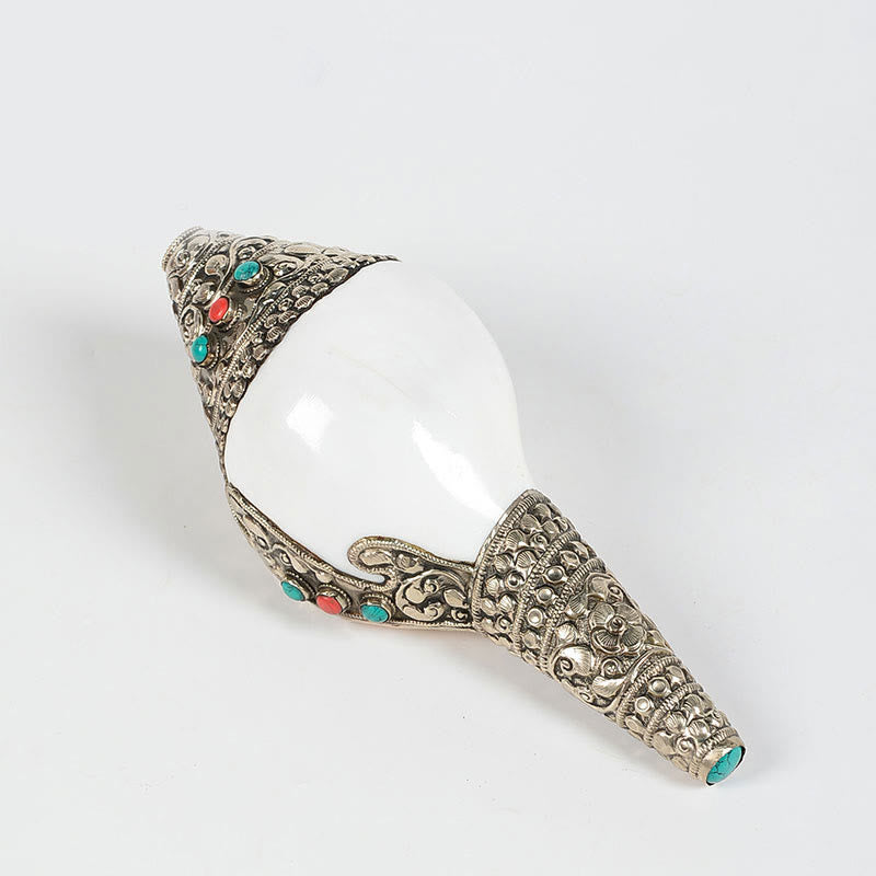 Tibetische natürliche Shankha-Muschelmuschel-Drachendekoration