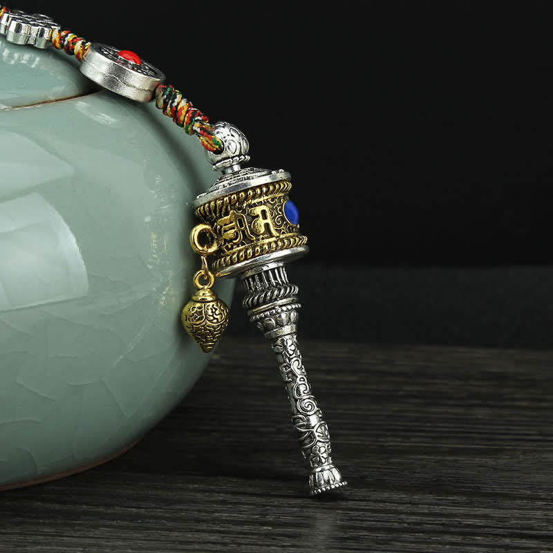 Tibetisches Om Mani Padme Hum Gebetsrad Meditationsdekor