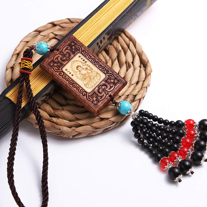 Tibetischer Rosenholz-Buchsbaum-Buddha, ruhiges Mitgefühl, Zen-Dekor