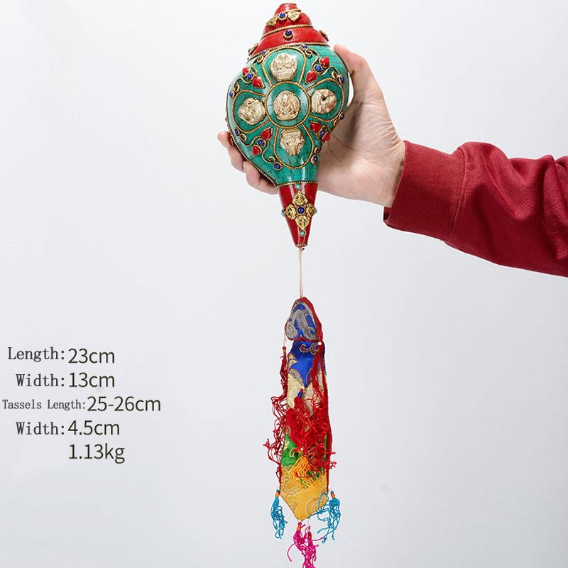 Tibetische Türkis Shankha Conch Shell Zen Positive Dekoration