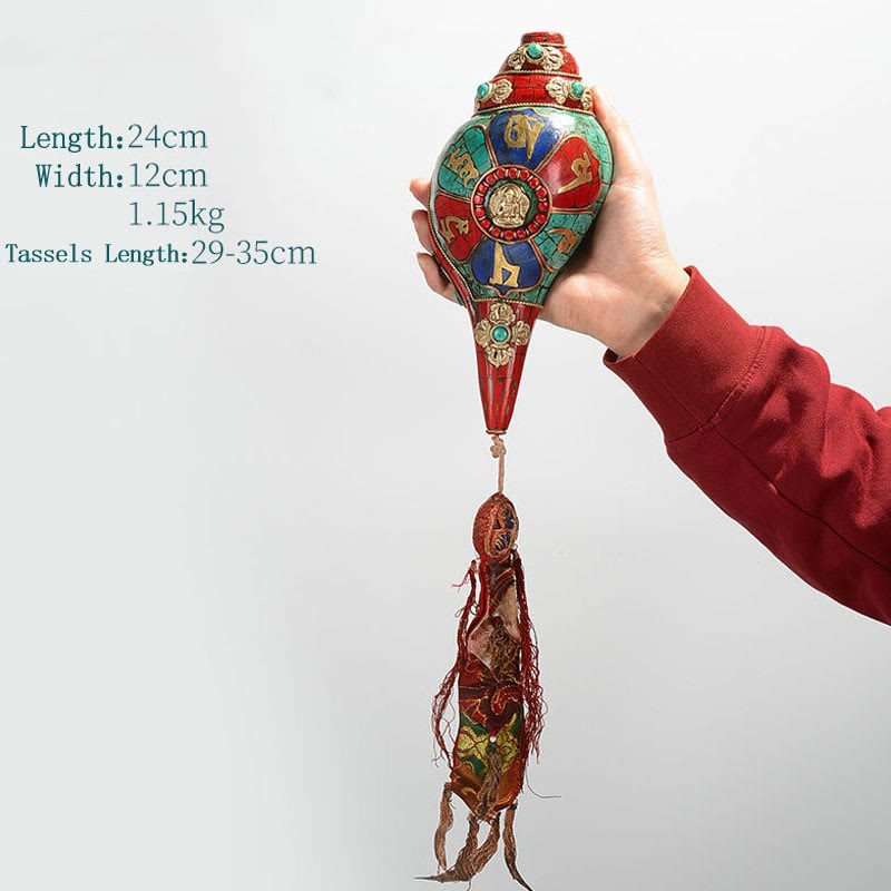 Tibetische Türkis Shankha Conch Shell Zen Positive Dekoration