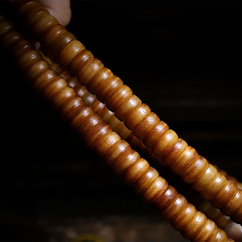 Tibetisches Yak-Knochen-Mala-Armband mit 108 Perlen