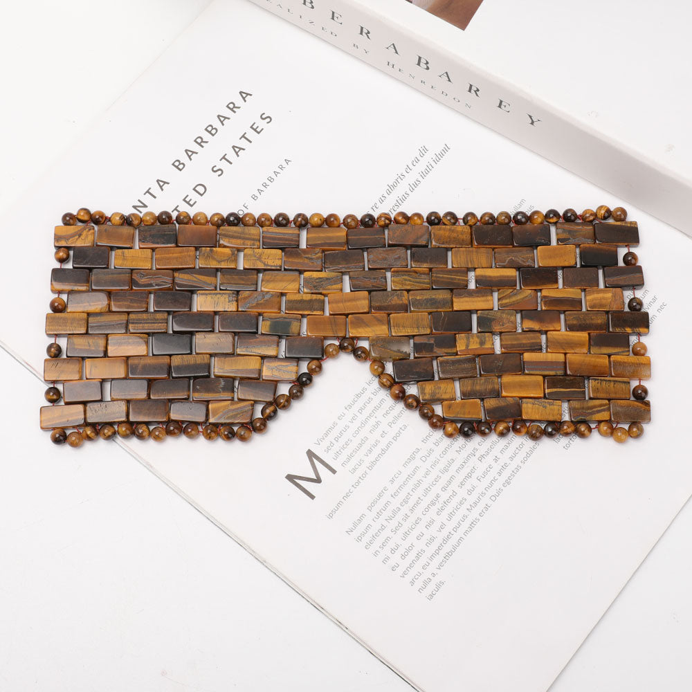 Tigerauge Augenbinde Spiritueller Schmuck zum Schutz 23cm