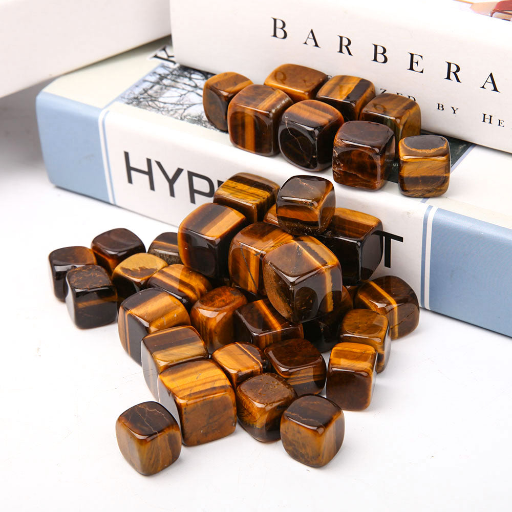 Tiger Eye Crystal Cubes 1.5-2cm Healing Stones
