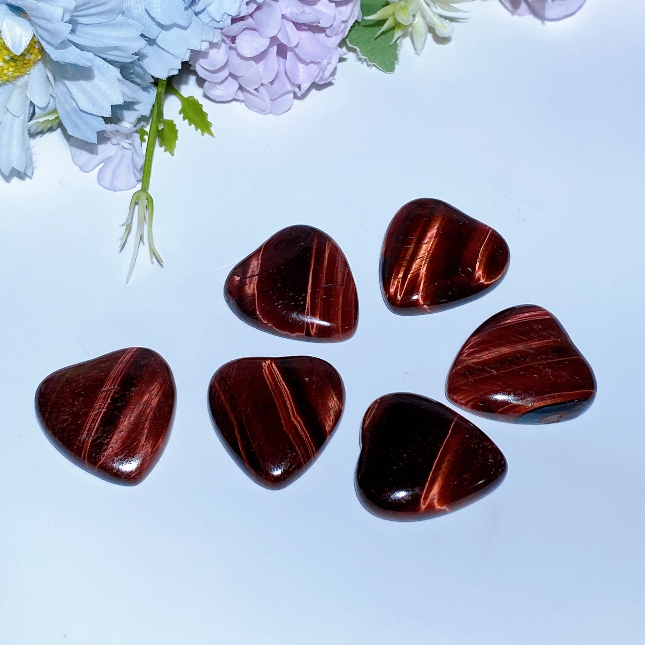 Tiger Eye Heart Cabochon Pendant 30-42mm Healing Crystal