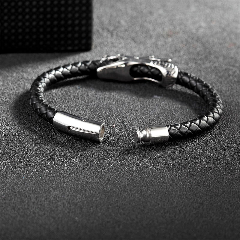 Drachenarmband aus Titanstahl, 19 cm, Glück und Schutz