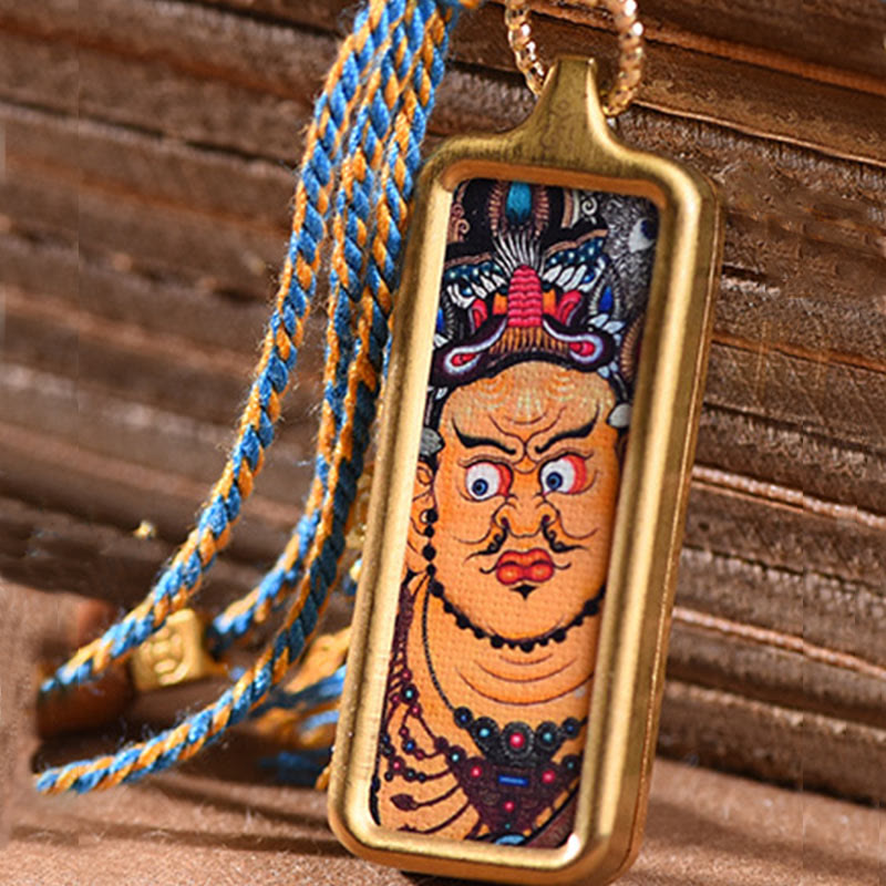 Halskette aus Titanstahl mit Anhänger „Fünf Götter des Reichtums“