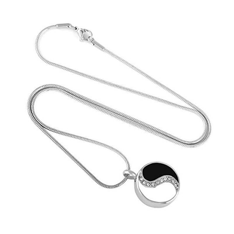 Yin-Yang-Halskette aus Titanstahl | Symbol für Harmonie und Gleichgewicht