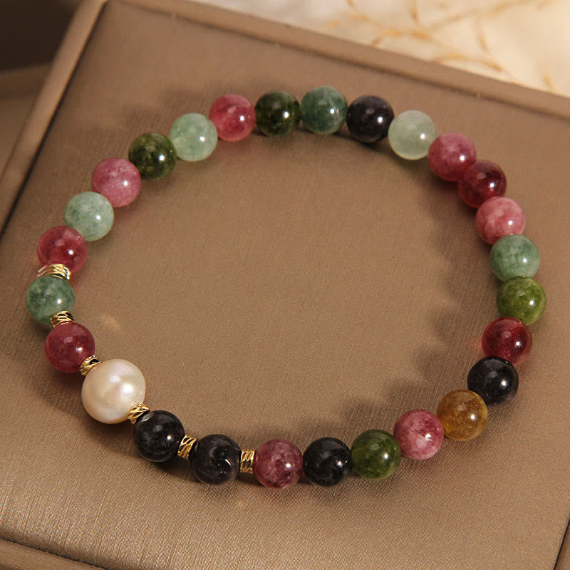 Turmalin Perle Weisheit Heilung Spirituelles Armband Unisex