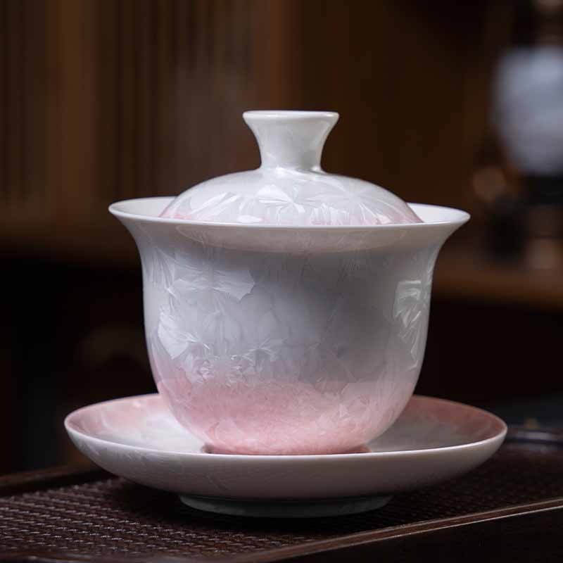 Traditionelle Sancai-Gaiwan-Teetasse aus Keramik, 180 ml, für Meditation