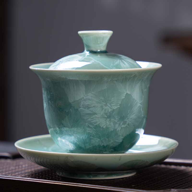 Traditionelle Sancai-Gaiwan-Teetasse aus Keramik, 180 ml, für Meditation