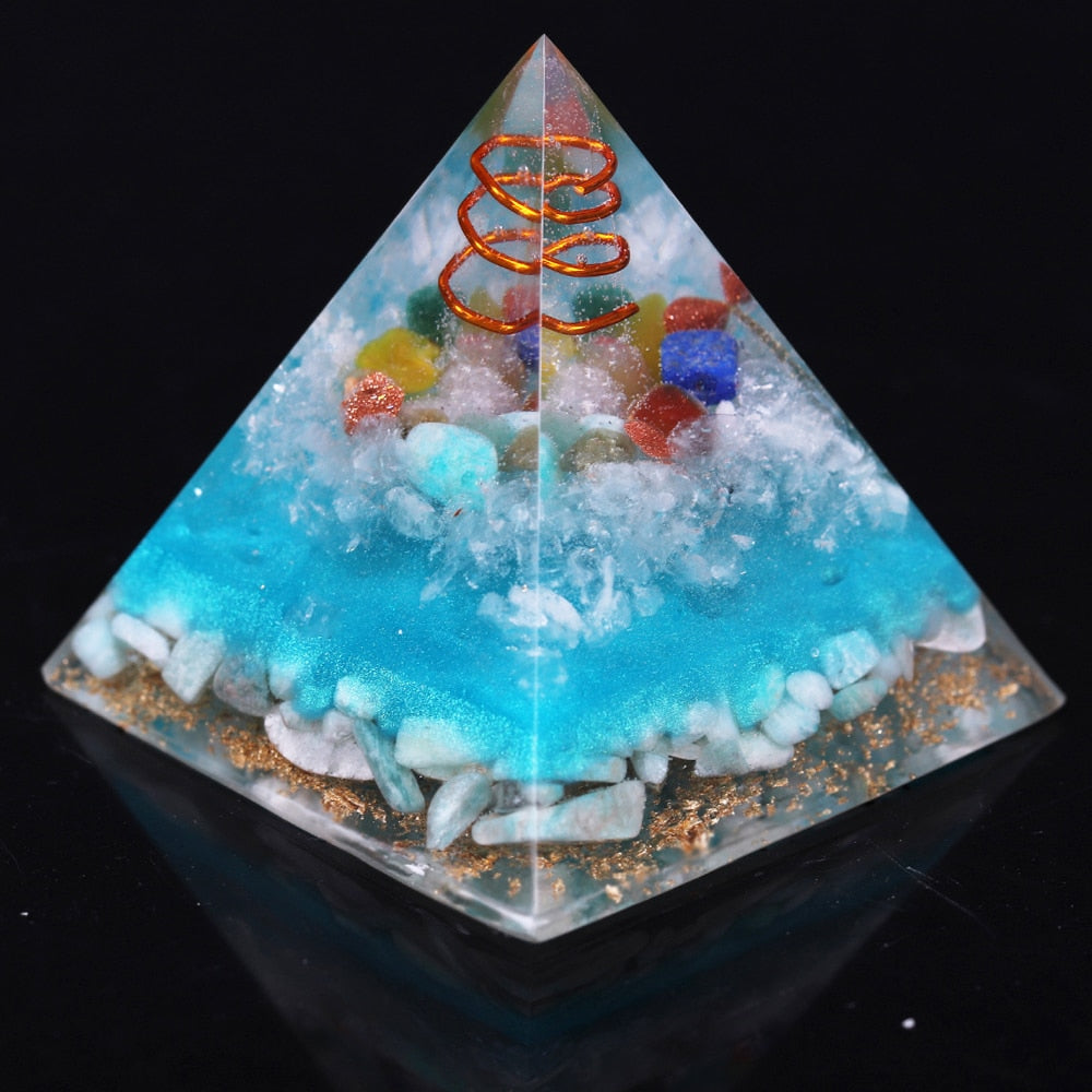 Baum des Lebens Amazonit 7 Chakra Orgon Pyramide
