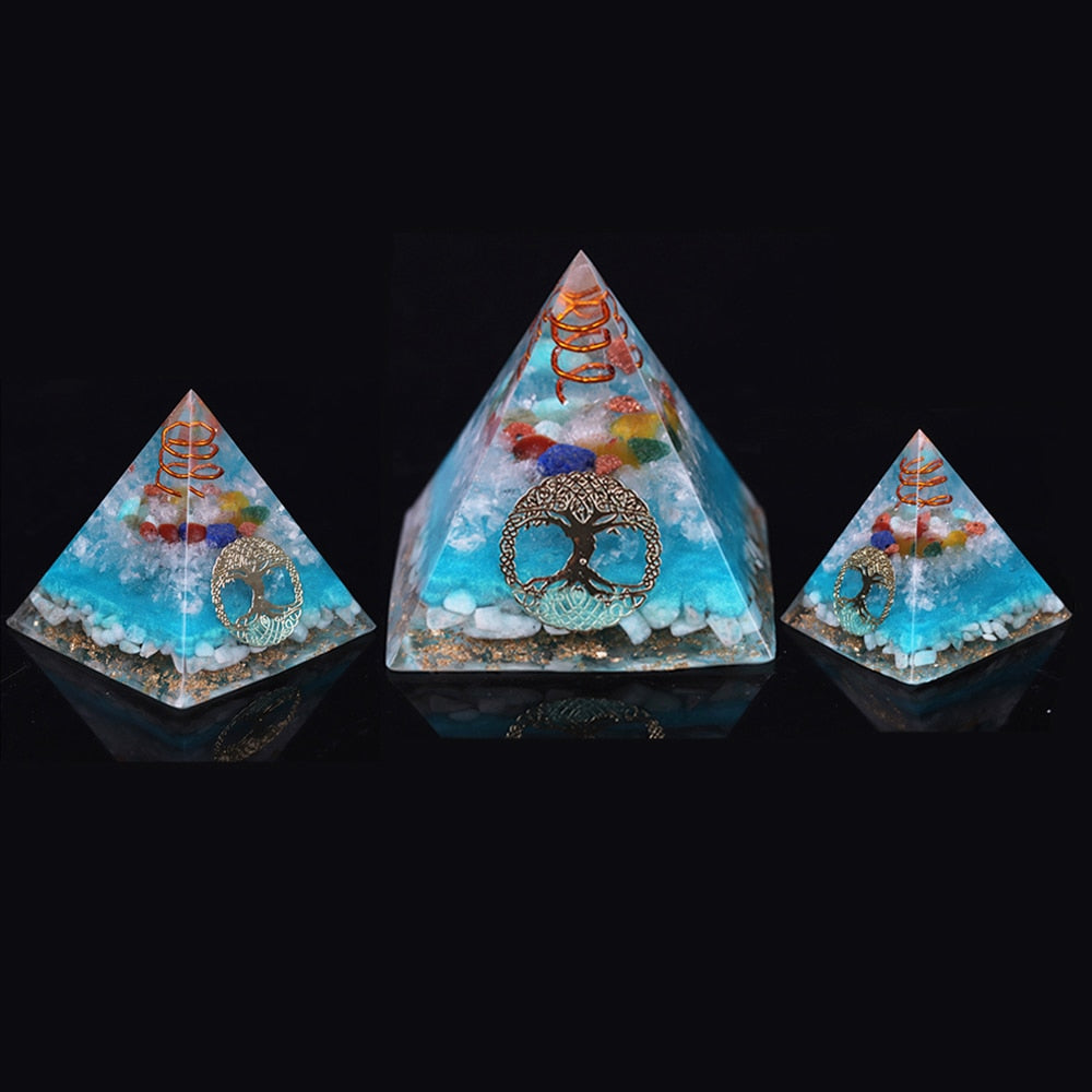Baum des Lebens Amazonit 7 Chakra Orgon Pyramide