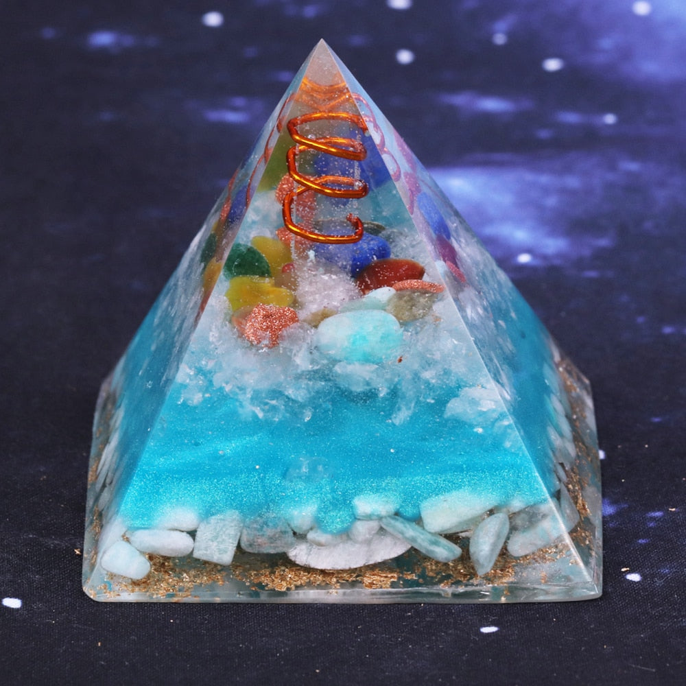 Baum des Lebens Amazonit 7 Chakra Orgon Pyramide