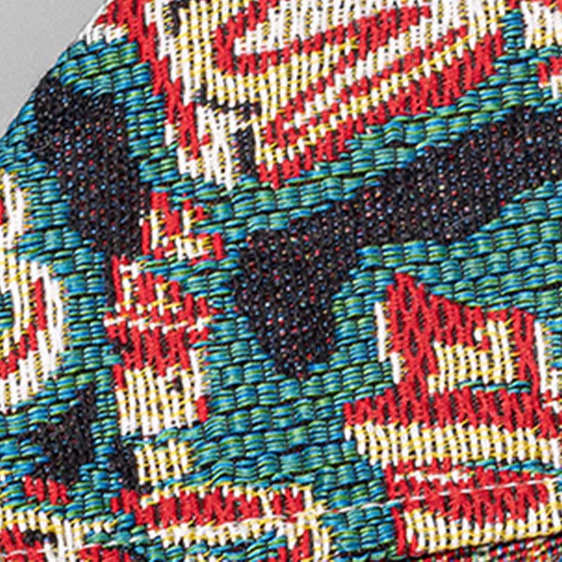 Dreieckige Umhängetasche aus Baumwolle mit Blumen- und Schmetterlingsdruck
