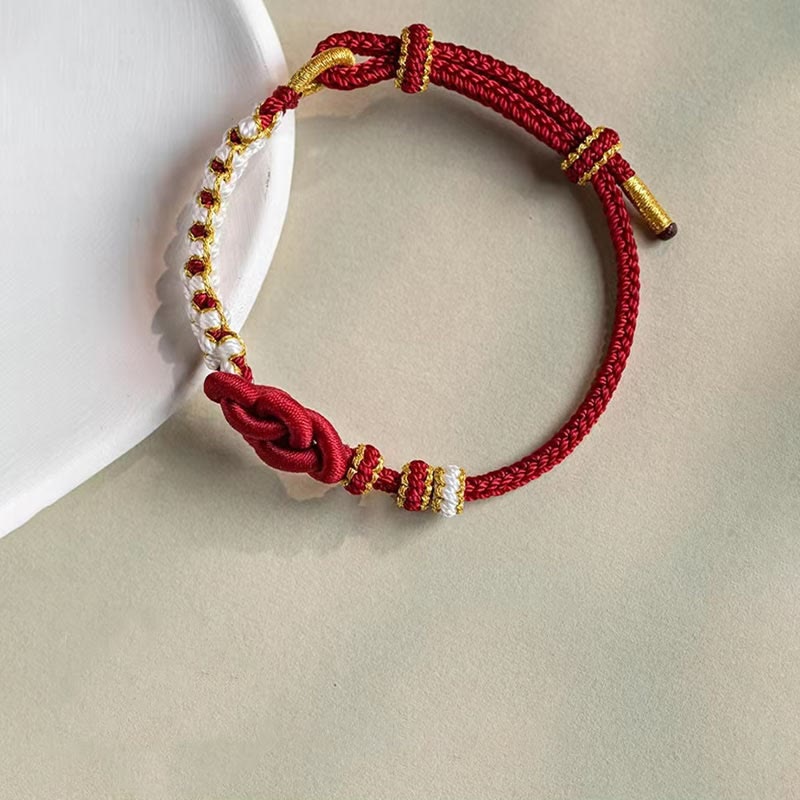 True Love Knot Rotes Schnurarmband für Schutz und Glück