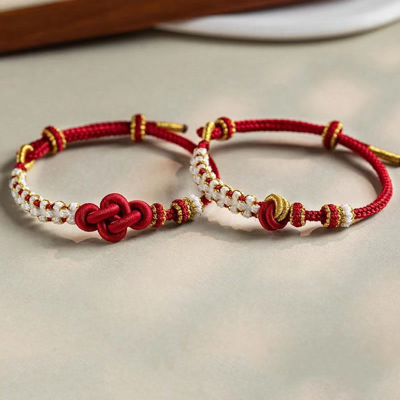 True Love Knot Rotes Schnurarmband für Schutz und Glück