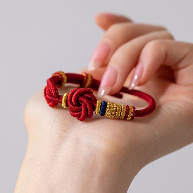 True Love Knot Rotes Schnurarmband für Schutz und Glück