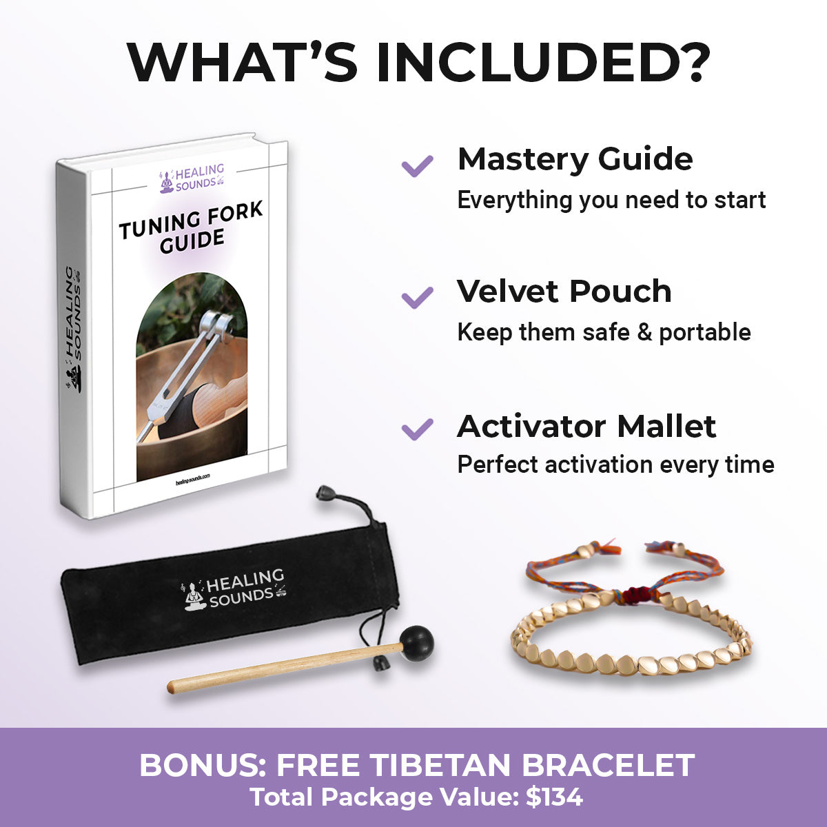 Healing Tuning Fork Activators - What's Included