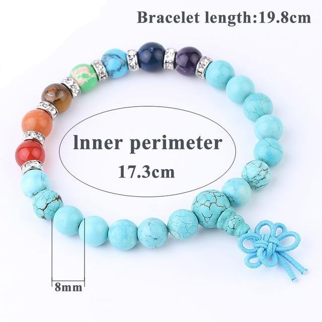 Türkises Chakra-Heilarmband für Gleichgewicht