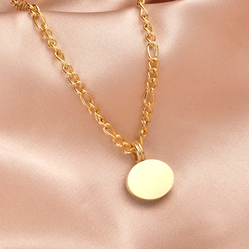 Türkisfarbener ovaler Kraft-Halskettenanhänger aus Titanstahl