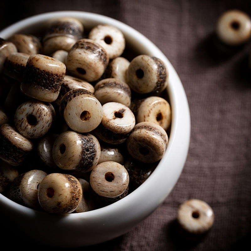 Unisex-Armband mit 108 tibetischen Yakknochen-Perlen