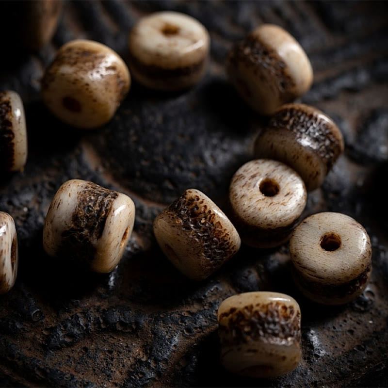 Unisex-Armband mit 108 tibetischen Yakknochen-Perlen