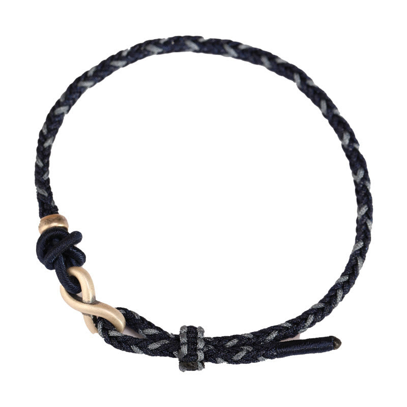 Unisex-Armband aus roter Schnur, 14–18 cm, mit Unendlichkeitsknoten aus Sterlingsilber