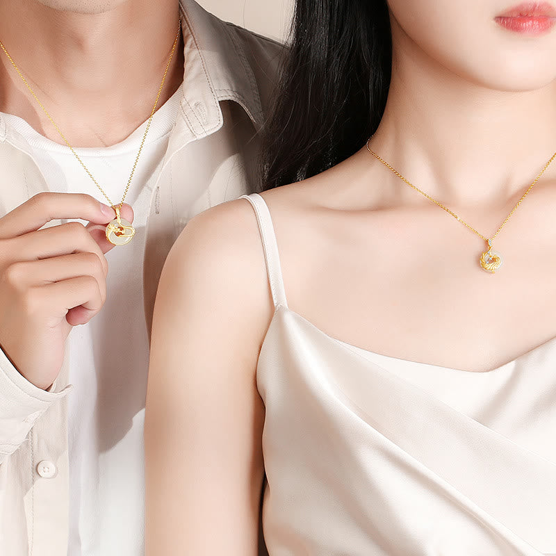 Unisex-Halskette aus 925er Sterlingsilber mit Drachenjahr und Hetian-Jade